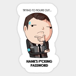 Connor Detroit Become Human Hank's Password Sticker